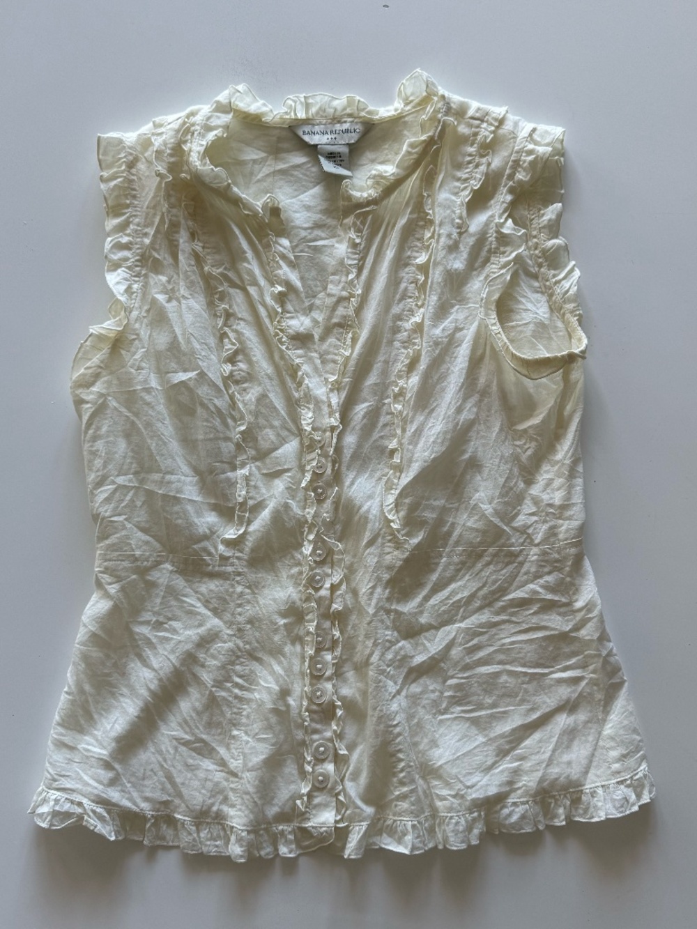 Banana Republic Yellow Cotton Blouse | Vintage Y2K